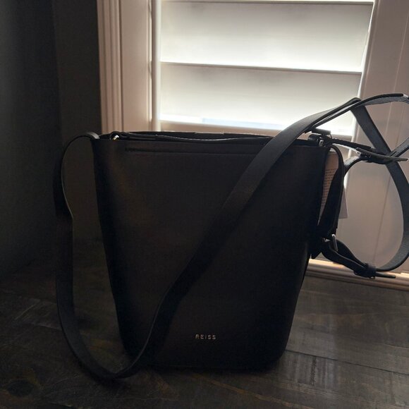 Brand New Reiss Hudson Mini Calf Hair Bucket Bag - Picture 3 of 8